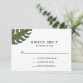 シンプルトロピモダン結婚カル 出欠カード (スタンド正面)