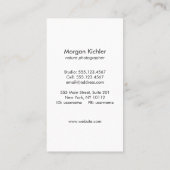 シンプルトンフライ自然プロフェッショナルホワイト 名刺 (裏面)