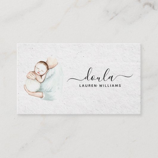 シンプルドゥラ助産師誕生コーチ妊娠モダン 名刺 (正面)