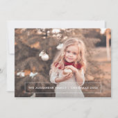 シンプルドエレガントットChristmas Photo シーズンカード (正面)