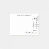 シンプルドクターノートホワイトコート ポストイット (正面)