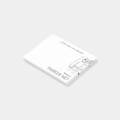 シンプルドクターノートホワイトコート ポストイット (アングル)