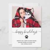 シンプルドッグおもしろいからのハッピーホリデイズ |写真 シーズンカード (正面)