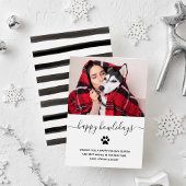 シンプルドッグおもしろいからのハッピーホリデイズ |写真 シーズンカード