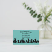 シンプルドッグシッター編集可能名刺 名刺 (スタンド正面)