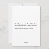 シンプルドッグフォトメリークリスマスホリデーカード シーズンカード (裏面)