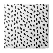 シンプルドットのパターン白黒 タイル (正面)