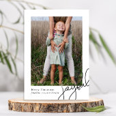 シンプルドット黒Joyful Scriptエレガント Photo シーズンカード