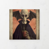 シンプルドラキュラハロウィン企業のイベント 三つ折り招待状 (カバー)