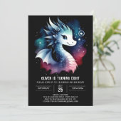 シンプルドラゴン誕生日の子ども 招待状 (スタンド正面)