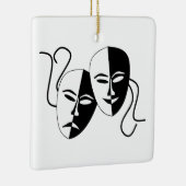 シンプルドラマお笑いマスク演技 セラミックオーナメント (右)