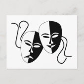 シンプルドラマお笑いマスク演技 ポストカード (正面)