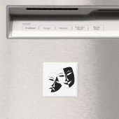 シンプルドラマ喜劇マスク演技コーヒー マグネット (インサイチュ (食洗機))