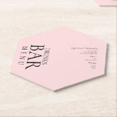 シンプルドリンクのカクテルワ結婚インピンク ペーパーコースター (アングル)