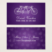 シンプルドリンク券タンデムバイクパープル (正面&裏面)