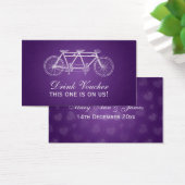 シンプルドリンク券タンデムバイクパープル (デスク)