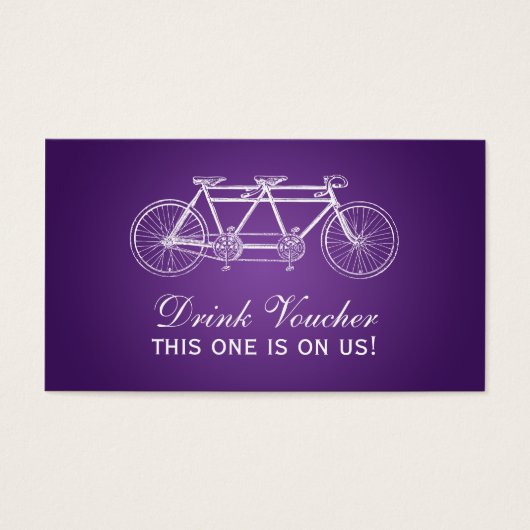 シンプルドリンク券タンデムバイクパープル (正面)
