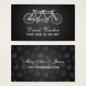 シンプルドリンク券タンデムバイクブラック (正面&裏面)