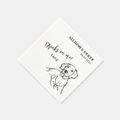 シンプルドリンクMEゴールデンレトリエバードッグ結婚ズ スタンダードカクテルナプキン (角)