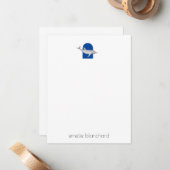 シンプルドルフィンパーソナライズされた ノートカード (正面/裏面インサイチュ)