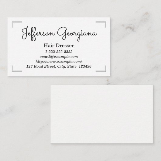 シンプルドレッサー名刺 名刺 (正面/裏面)