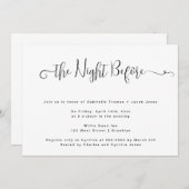 シンプルナイトリハーサルディナー招待状 招待状 (正面/裏面)