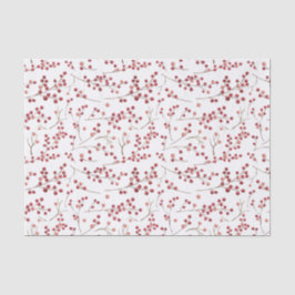 シンプルナチュラルレッドベリーウォーター色クリスマス 薄葉紙