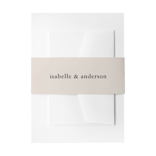 シンプルナチュラル結婚ブラウン 招待状ベリーバンド (正面例)