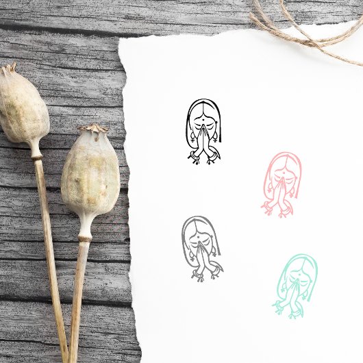 シンプルナマステ祈 ラバースタンプ