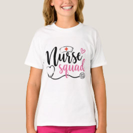 シンプルナースチームTシャツ | かわいい看護学生の卒業 Tシャツ