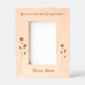 シンプルナースモダン感謝バレンタインギフト レーザー彫刻フレーム (正面)