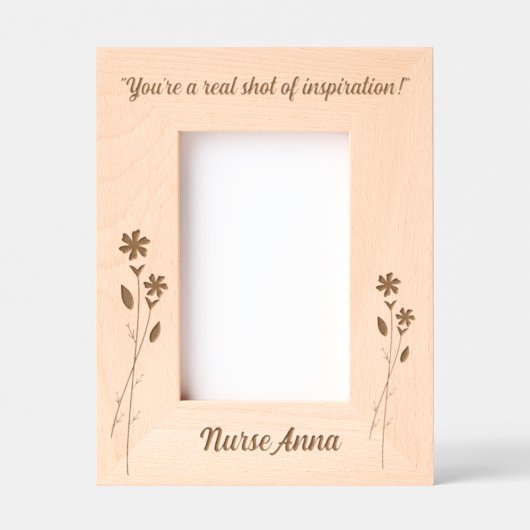 シンプルナースモダン感謝バレンタインギフト レーザー彫刻フレーム (正面)