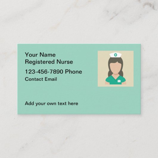 シンプルナース登録連絡名刺 名刺 (正面)