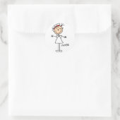 シンプルナースTシャツとギフト ラウンドシール (バッグ)