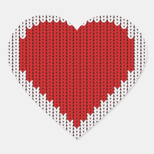 シンプルニットのウールルック愛するバレンタインデー ハートシール (正面)