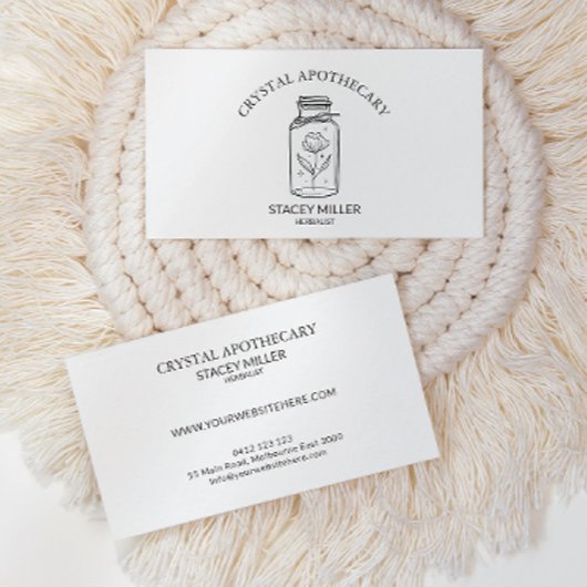 シンプルニューエイジ結晶カラフル薬用ブシン 名刺