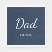 シンプルニューダードミニマリストブルーファーザーズデイパーティー スタンダードランチョンナプキン (正面)