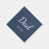 シンプルニューダードミニマリストブルーファーザーズデイパーティー スタンダードランチョンナプキン (角)