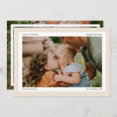 シンプルニュートラはっきりしたル縁どクリーム2枚 シーズンカード (正面/裏面)