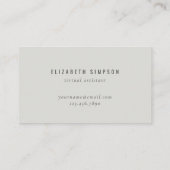 シンプルニュートラミニマルル水色 名刺 (裏面)