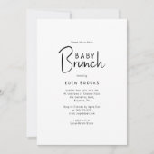 シンプルニュートラモダンルベビーブランチ招待状 招待状 (正面)