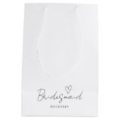 シンプルニュートラルパーソナライズされたブリデスメイド抱き枕 ミディアムペーパーバッグ (裏面)
