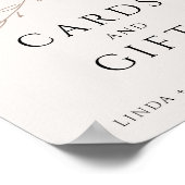 シンプルニュートラルベージュ植物用カードとギフトポス ポスター (角)