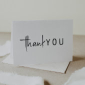 シンプルニュートラルモダンベイビーシャワー折り畳み サンキューカード