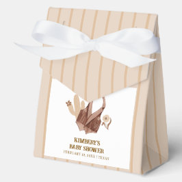 シンプルニュートラル素朴サボテン女性のカーボーイベビーシャワー フェイバーボックス