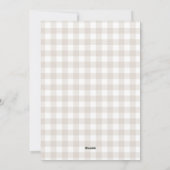 シンプルニュートラルGingham写真クリスマスカード シーズンカード (裏面)