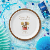 シンプルニュートラルs'moreおもしろい秋ベビーシャワー ペーパープレート (パーティー)