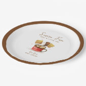 シンプルニュートラルs'moreおもしろい秋ベビーシャワー ペーパープレート (アングル)