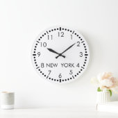 シンプルニューヨークニューズルーム ラージ壁時計 (ホーム)