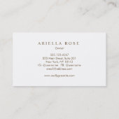 シンプルネイビエレガントーブループロフェッショナル 名刺 (裏面)